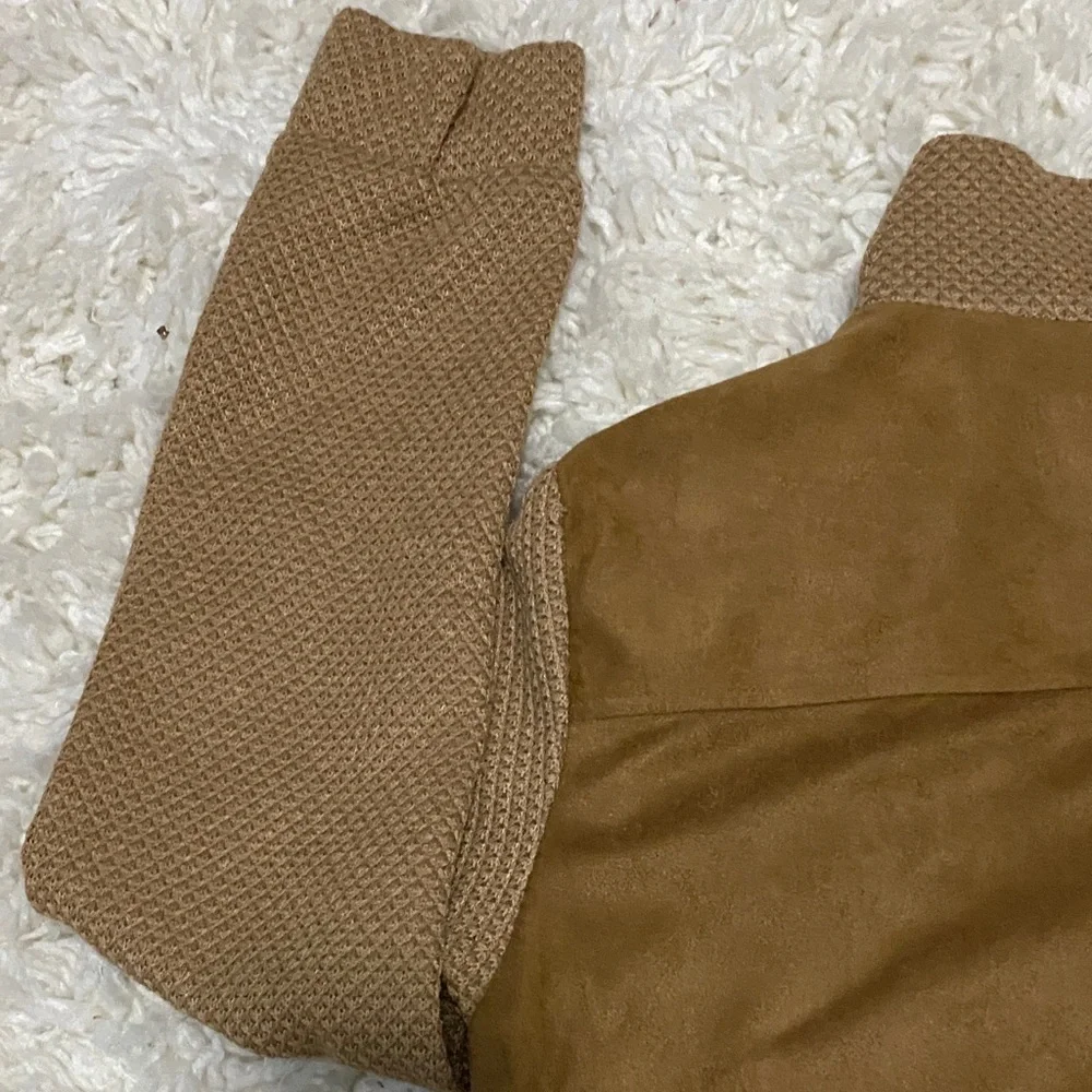 209 wst Brown Women's zipper and button up bomber jacket VGUC business casual - Picture 11 of 16